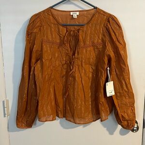 Orange and gold, long sleeve shirt